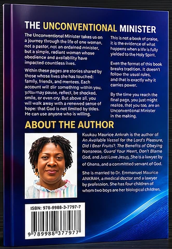 Back cover of the same paperback: a two-column blurb under the title, an About the Author section with a portrait, and an ISBN barcode.
